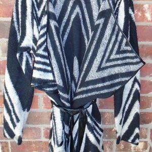 Wrap sweater with belt